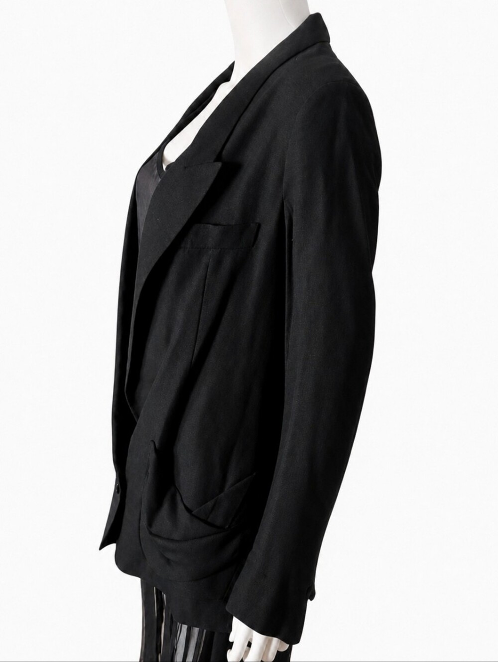 MAISON MARTIN MARGIELA | Archival Deconstructed Draped Black Blazer Jacket US 2 - Picture 5 of 15